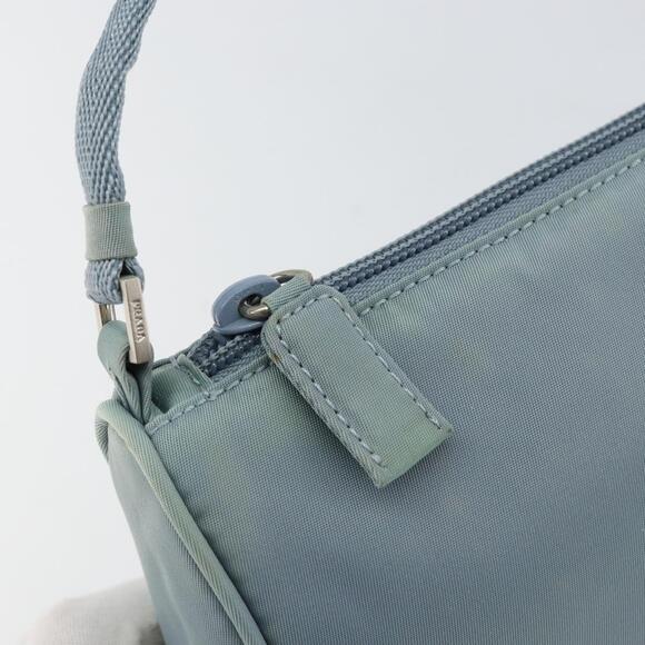 PRADA Accessory Pouch Nylon Light Blue Silver Auth 151268 - Picture 10 of 16